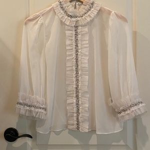 Alice and Olivia Embellished Blouse